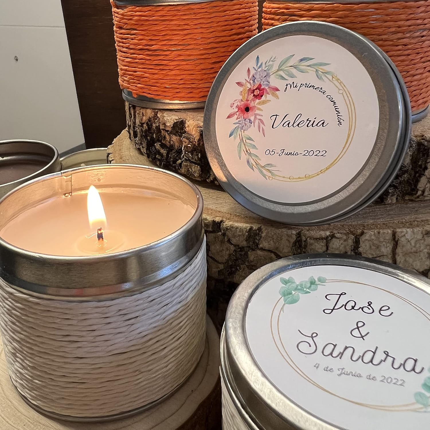 velas personalizadas bod a en lata